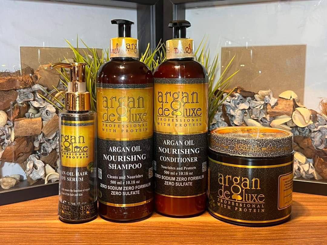 عرض الارجان شامبو وبلسم وسيرم وحمام كريم ١٩٥ج