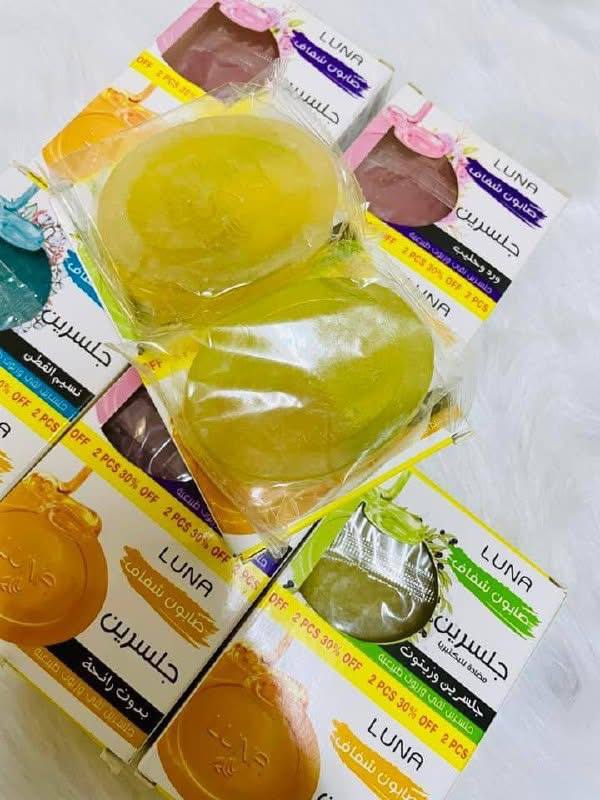عرض ٢ صابونه لونا بالجلسرين ب٥٠ج